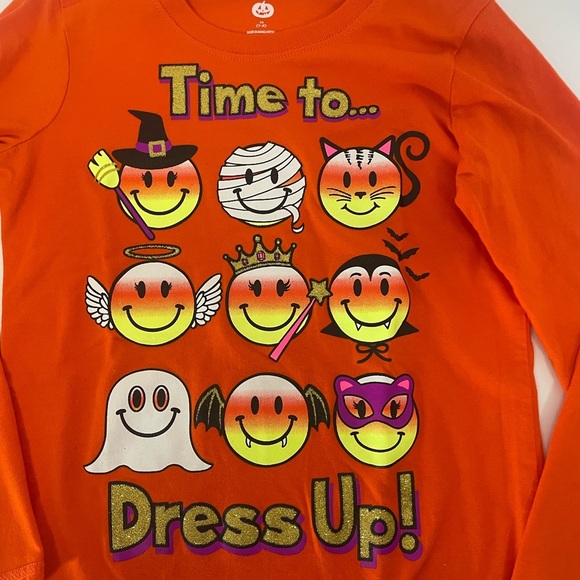 Girls Halloween Emoji T-Shirt - Picture 2 of 4